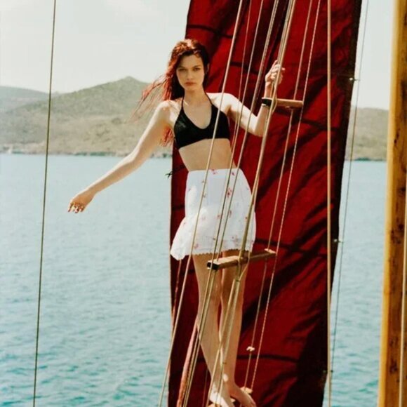 Zara Contrast Floral Print Mini Skirt XS - Picture 7 of 7